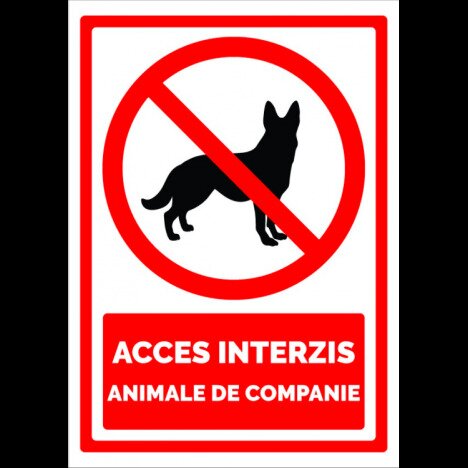 Indicator pentru acces interzis animale de companie