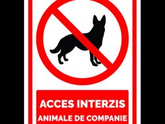 Indicator pentru acces interzis animale de companie